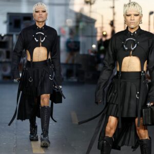 Ashton Michael Instagram - 🧷🖤HECTOR 🖤🧷
. 
Having the support  of one of my days ones walking my show is what this collection was about . The unconditional love and support when we are broken and those who help lift us up and put us back together . I love @justhektor  so much and their journey beyond words . Thank you for constant brand support , 15 years of friendship and LAS PALMAS shop neighbors  and encompassing the energy this collection represented . 🖤
.
@justhektor  walking Ashton Michael #punktsugicollection in crop harness pierced button up , tiered plaid wool kilt and safety pin lunch box . 
.

!
.
PR pulls at @nosuchagencypr & ASHTON MICHAEL ATELIER 
.
🎥 crew
@eldente
@cevvycev 
@mf_romasanta 
.
makeup
Key makeup James Vincent
@jvincentmakeup for @nobasura_clubhouse 
@danessa_myricks @danessamyricksbeauty for sponsoring. 

Makeup team
@ozzie__g__
@caitlincwyman 
@hollymarkert
@luigichamorro 
@rickieangel.artistry 
@alisa_yasuda

Hair 
Key hair: Noogie Thai
@noogiethai

Hair team:
Joey Rodrigues - @joeyrodrigueshair 
Paula Peralta - @thepaulaperalta
Christy Tagatac - @christytagatac
Henry Sanchez - @Henrydesalazar 
.
Shoes - @tuk_footwear 
3D printing - @thereyouhaveit3d 
.
Casting 
Hanna Isaksson - @hannai_me
Alabama Blonde - @alabamablonde
Chanel Perrillo - @shutupchanel 
. 
.
.

#ashtonmichael #runway #fashionshow #model