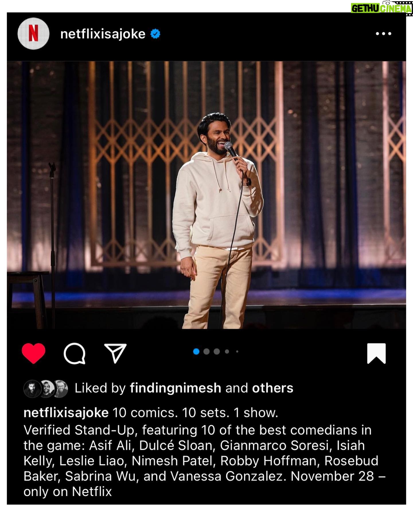 Asif Ali - 2.1K Likes - Yelling comedy at nice people on Netflix November 28th! Very excited for y’all to see it! 🎉🎉🎉