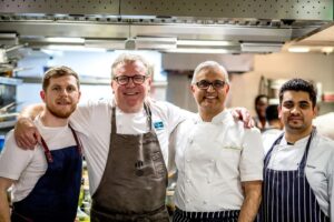 Atul Kochhar Instagram - Congratulations to @kirk_haworth from @plates_london on last week’s @greatbritishmenu win! 👨‍🍳

It was a pleasure to recently welcome Kirk to Kanishka, where he was a part of our extra-special Four Hands dining experience alongside @chefatulkochhar and @nigelhaworth - who also just happens to be his dad and another former GBM legend.

Shout-out to our own @chefashok_sharma on a fantastic performance representing London and the South East too - click the link in our stories for a recap at @gbchefs, and book now for our next event with @northcoteuk’s @chef_lisa_goodwinallen on Tuesday 7th May 🙌

#michelinstars #londonrestaurant #indianrestaurant #indianfoodlovers