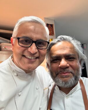 Atul Kochhar Instagram - What a night @kanishkamayfair. Thank you @hodsonandco @cyrustodi @chefviveksingh @rimmersimon for you time, passion and love for our common beloved charity @hospitalityaction ! We not only raised some good money, we also made lot people very happy with our cooking skills. 

Thank you my brothers for coming together to give a lift and put smiles on the faces of many families who rely on @hospitalityaction. 

Big thanks to all the patron and suppliers who helped us with this amazing cause.

#atulkochhar #atulkochharrestaurants #chefatulkochhar #hospitalityaction #kanishkamayfair #michelinstarchef #charityevent #charitydinner