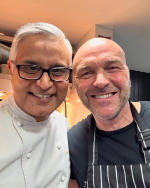 Atul Kochhar Instagram - What a night @kanishkamayfair. Thank you @hodsonandco @cyrustodi @chefviveksingh @rimmersimon for you time, passion and love for our common beloved charity @hospitalityaction ! We not only raised some good money, we also made lot people very happy with our cooking skills. 

Thank you my brothers for coming together to give a lift and put smiles on the faces of many families who rely on @hospitalityaction. 

Big thanks to all the patron and suppliers who helped us with this amazing cause.

#atulkochhar #atulkochharrestaurants #chefatulkochhar #hospitalityaction #kanishkamayfair #michelinstarchef #charityevent #charitydinner