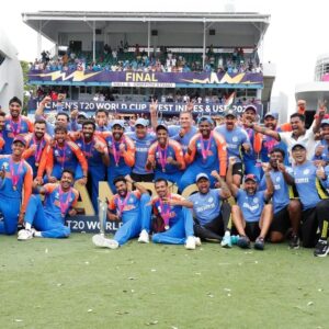 Atul Kochhar Instagram - "Champions at heart, winners on the field! 🏆🎉 Congratulations, Team India!”
Proud of Team Blue 🇮🇳🤗 What a match it was!! From nail biting moments to winning streak.
A true display of skill and teamwork.
.
.
.
.
Images credit: BCCI official website 

[ India T20 World Cup World Champions Victory ]