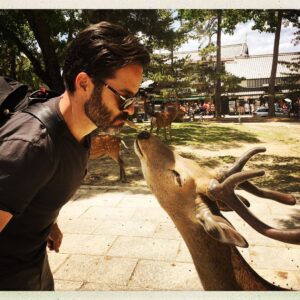 Audrey Marie Anderson Instagram - Warner was really getting into it. 
Nara Park.