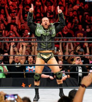 Austin Jenkins Instagram - One day, I will finish the fight. Two of my biggest passions combined on one of the biggest nights of my career. I think we’re just getting started… @allelitewrestling @halo 

Captured by @scottlesh724