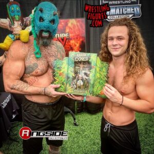 Austin Matelson Instagram - A boy and his dinosaur got some new toys. #aew #fanfest #jazwares #ringsidecollectibles #doubleornothing #jurassicexpress
