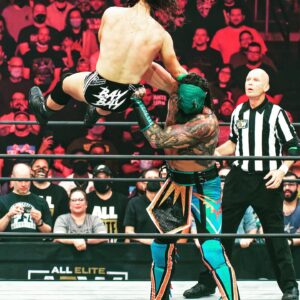 Austin Matelson Instagram - I was here first…

#65millionyearsinthemaking 
#aewdynamite 
📸 @scottlesh724