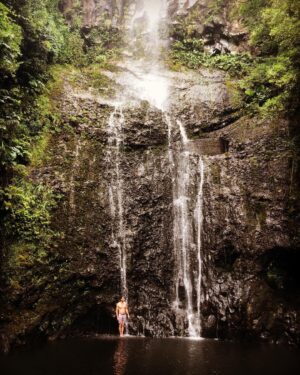 Austin Nichols Instagram - HANA, MAUI.  August 2018. We had this waterfall all to ourselves while most people just took pictures from the road. Roll up your sleeves. Get dirty. Get scraped up and bloody. Fall down. You will find something great when you do. 📷 @hassieharrison