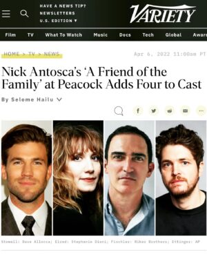 Austin Stowell Instagram - I’m honored to join the retelling of this heartbreaking, confounding, and disturbing true story. @peacocktv