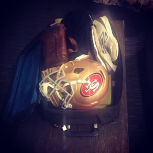Austin Swift Instagram - 2nd day at Levi's stadium tonight. Glad there was some room in my suitcase on the way up.