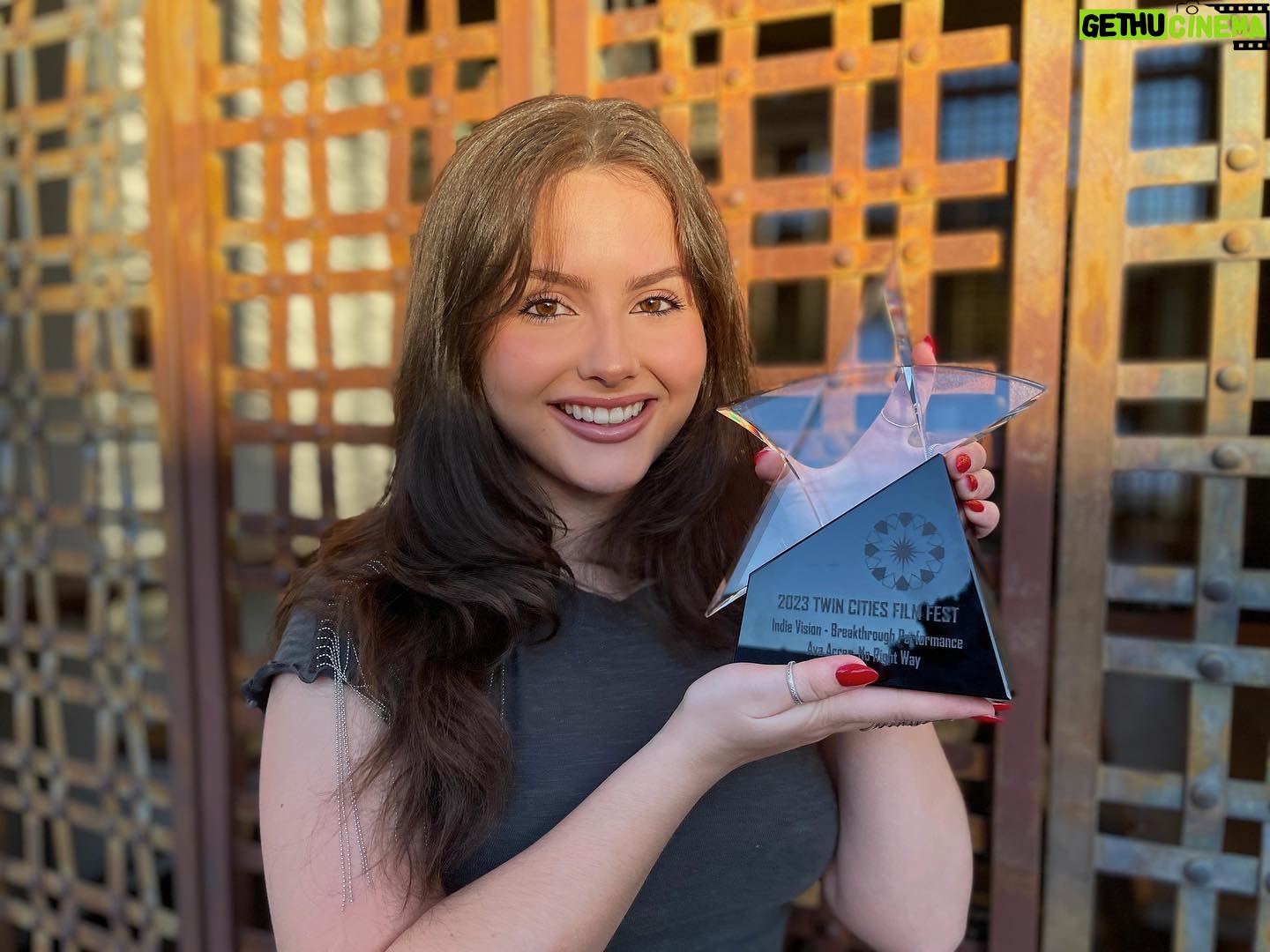 Ava Acres - 837 Likes - So grateful to announce that I won the Breakthrough Performance Award at @twincitiesfilmfest !!🙏🏼THANK YOU Twin Cities & everyone who was involved in this wonderful festival. I feel blessed to have been given the opportunity to play such a dynamic character. It’s an honor to hear that No Right Way is making such an impact!❤️ @norightwaymovie