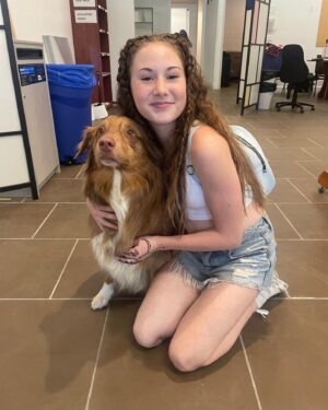 Ava Grace Cooper Instagram - A peek of a fit for WCTH season 11!!🥳🥳 and the cutest little pup all grown up🤭💕
#wcth #season11 #hearties 
#winston #dog #sneakpeak 
@hallmarkchannel @wcth_tv @winston_the_aussiedog