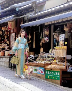 Ayako Kawahara Instagram - 成田界隈
#narita #chiba #temple #restaurant #frenchbulldog #kimono #成田市 #フレンチブルドッグ #フレブル #着物 #日常着物