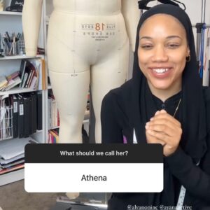 Ayana Ife Instagram - *** It was a close race: 

Penelope 44% 
Athena 43% 
Blair  13% 

Thanks for participating 🙂

__________________

I narrowed down your suggestions to my top three! 

#ayanaife #ayanaactive #alvanon #alvonic #mannequin #modestfashion #modestsportswear