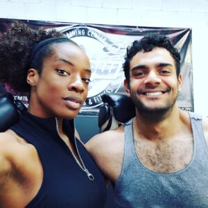 Ayisha Issa Instagram - Throw back to Season 1 sweat sessions with @hmzlhq ... something we use to do regularly to stay physically and mentally sharp for work. 

With working out being such a vital part of managing stress, anxiety and depression m, I'm relieved that folks will very soon have access to that coping tool again! 

Pick your favorite sport, find a gym or a trainer you like...try something completely different you've been interested in...

Just make sure you put your body in motion regularly, don't take it your body for granted or give up on it unless you want it to give up on you too.

Take care of yourself 😊❤

#transplant #fitness #boxing #workout #actorlife #