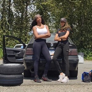 Ayisha Issa Instagram - So my friend @rochelle_okoye took me out to @missionraceway to learn how to drive standard and slide cars. Don't ask me where I find these women, I have no idea. 😄

#cars 
#carsofinstagram
#drivingperformance
#bmw
#e36 
#vancouver
#driftcar