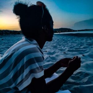 Ayisha Issa Instagram - Mood 🙌🏾 
.
.
.
.
.
.
.
.
.
.
#Italy #solotravel #sunset #Beach #sardinia #travelling #travel #adventure