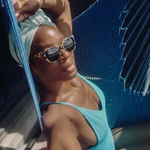 Ayisha Issa Instagram - #TB Rich Auntie vibes...Niece / Nefew not included .
..Ok I'm just conditioning my hair 🤦🏾‍♀️
.
.
.
#hammocklife #hammocking #balconylife #sunglassesout #ebonymodel #melaninpoppin #melaninmagic #ebonyfem #ebonygoddess #bjjwoman #bjjgirls #bjjchicks #instagood #stronggirls #tallgirls #bosslady #bjjladies #ebonyfitness #stronggirls #actor #fashun #tallgirls #picoftheday📷 #strongwomen #fashion #ootd #swimsuits #picoftheday #swimwear