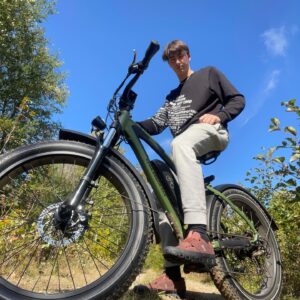 Aymeric Jett Montaz Instagram - Enjoying the last days of summer on my e-bike @radpowerbikes 
@on_running  #shoes  #shoecollection #shoeobsession #love #mentalhealth #supportoneanother #bikes #mountainbike #ebike #blue #quality #expensivecollection #boots #bootcollection #post #foryoupage #feed #feedfeed #a #amor  #brasil #annewithane #anne #x #gym #k #giveaway