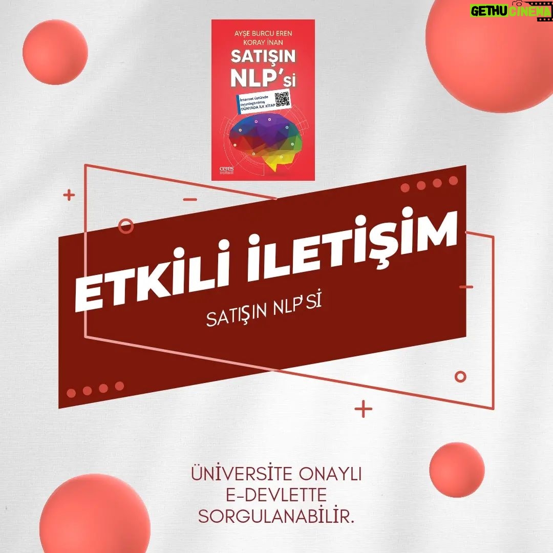 Ayşe Burcu Eren - 135 Likes - Satışın NLP'si kitabımızın rehberliğinde, kurumsal eğitimlerde;
"Etkili İletişim" Eğitimi
Bir yandan, etkili bir iletişimin olmazsa olmazlarını öğrenmek, bir yandan da, beynin gizemli dünyasında NLP modellemelerini kullanarak, iletişimde en yüksek uyumu ve dolayısıyla da başarıyı kazanmak ister miydiniz?
Modüller ve detaylı bilgi için:
0532 054 48 99- 0532 523 25 59
SATIŞIN NLP'Sİ - ETKİLİ İLETİŞİM
HER HAKKI SAKLIDIR!
Ceres Yayınları tarafından basılan SATIŞIN NLP'Sİ kitabı
2023 | Kitap | Yazı - inceleme ve düzenleme
ISBN: 978-625-6425-01-9
içerik düzenlenmiştir.