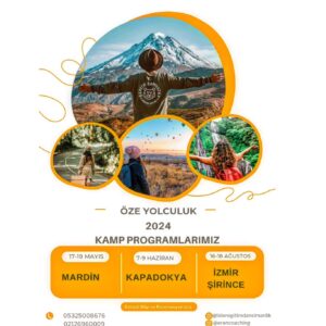 Ayşe Burcu Eren Instagram - 2024 ilk dönem "Öze Yolculuk" kamp takvimimize bir göz atın derim.

17 -19 MAYIS MARDİN
7 - 9 HAZİRAN KAPADOKYA
16 - 18 AĞUSTOS ŞİRİNCE

Kamplarımız boyunca, profesyonel rehber eşliğinde gezerek, eğlenerek, yeni yerleri keşfedip, tarihini ve kültürünü öğrenerek, birlik bilinci ile birçok konuda şifa çalışmaları yaparak, enerji alanlarımızı genişletiyor ve şifalandırıyoruz.

Ayrıca doğum haritanızdaki önemli astroloji bilgilerini kamp boyunca sizinle paylaşıyoruz.

Mistik mekanlarda, oldukça yoğun geçen, kamplarımızda sizi de yanımızda görmek heyecan verici olacak.

17 -19 MAYIS MARDİN
7 - 9 HAZİRAN KAPADOKYA
16 - 18 AĞUSTOS ŞİRİNCE

Ön kayıt ve detaylı bilgi:
Organizasyon:
@sebnem.karabey
0532 500 86 76
0532 054 48 99

Tüm organizasyon gezi ve rehber hizmeti, TURSAB garantisindedir.