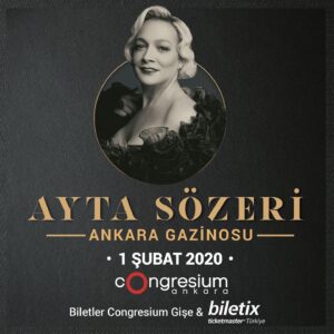 Ayta Sözeri Instagram - #Repost @congresiumankara
・・・
En sevilen şarkıları bir de onun sesinden dinleyin. Ayta Sözeri, 1 Şubat 2020’de akıllardan çıkmayacak bir geceye imza atmaya geliyor. Biletler; Biletix'te.

#Congresium #CongresiumAnkara #AytaSözeri