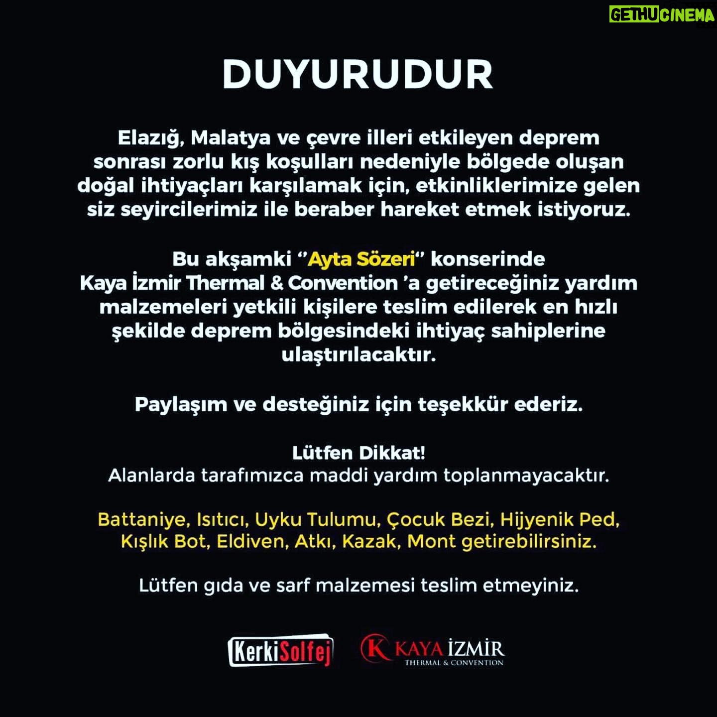 Ayta Sözeri - 487 Likes - #Repost @kerkisolfej
・・・
Teslimat yeri konser alanı girişinde olacaktır.