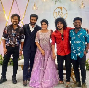 Azhar Instagram - Happy kalyanam @tamil_rithika ❤️ gorgeous nanbi 💐 with vitukarr vinu bro 
Kores - @vijaytvpugazh ❤️ @vinothbabu_m ❤️ @nanjilvijayan ❤️