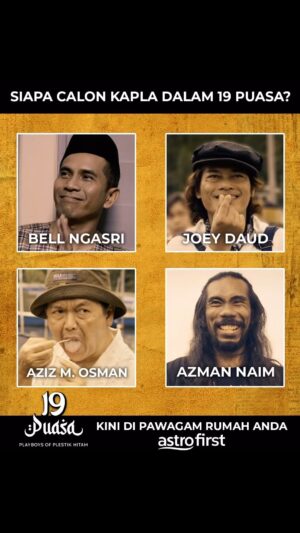 Aziz M. Osman Instagram - Yang mana paling member vibes kapla?? 

Saksikan filem 19 Puasa: Playboys of Plestik Hitam Kini Di Astro First atau On Demand Store. 

#19Puasa #PlastikHitam  #AstroFirst #OnDemand #MasaAnugerahTerindah #MovieRecommendation #SembangEntertainment #NewRelease #SembangMovie #KongsiBersama #DramaTiktok #KongsiJer #KongsiPOV
