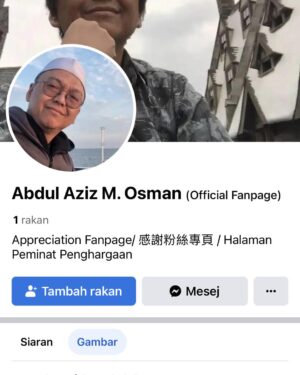 Aziz M. Osman Instagram - Assalammualaikum sedare Abdul Aziz M. Osman…nape gambar kita sama ye?
