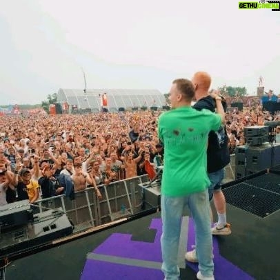 B-Front - 5.1K Likes - WTF look at that crowd!! 🤩 B-Front 20 YEARS at Defqon was next level🔥 Even though we've been partying together for over two decades, your energy keeps me fueled. We're just getting started! 💪 s/o to my buddies @adrenalizedj @djfrontliner @aftershockdj @djzany for joining me on the UV stage #hardstyle #defqon1