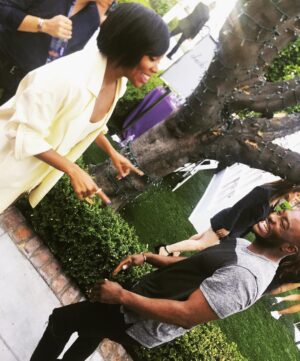 B.J. Britt Instagram - #fbf All smiles earlier this week at the #hallmark event with big sis 😬😬@gabunion