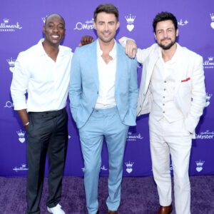 B.J. Britt Instagram - The Groomsmen know how to make an entrance. The world isn’t ready for Pete, Danny, and Jackson. 3 movies streaming this fall on Hallmark  @hallmarkchannel @hallmarkmoviesnow