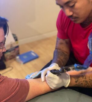 B.K. Cannon Instagram - What better way to celebrate my 25th year at @campanuenue than with my very first tattoo! I’m proud to have this tribute etched on my skin because the love that is Camp Ānuenue will forever be etched in my heart. As a Director, my dedication to this program and our ohana is fueled by the years of acceptance, guidance and encouragement I received as a camper. 🌈♥️
•
Thank you to Chanse for making this happen for us, I’m so glad to share this experience with the wifeys @24fussy @__uluwehi @xcelsior_56 (honorable mention @caraspapayas)