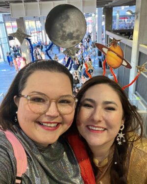 B.K. Cannon Instagram - First Taylor Swift concert with my love @abby_snaillll and she came up with the perfect costumes - “love you to the moon 🌑 and to Saturn 🪐”. Just an overall wonderful weekend with my parents in AZ ♥️