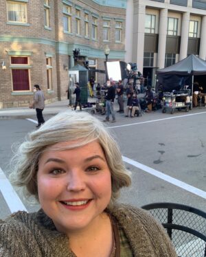 B.K. Cannon Instagram - I thought you’d want to see some old lady content (if you haven’t seen the show then this will make 0 sense). Her name is Marge and she is a terrible cleaning lady 🧹🪣 #WhyWomenKill #BehindtheScenes