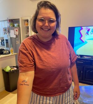 B.K. Cannon Instagram - What better way to celebrate my 25th year at @campanuenue than with my very first tattoo! I’m proud to have this tribute etched on my skin because the love that is Camp Ānuenue will forever be etched in my heart. As a Director, my dedication to this program and our ohana is fueled by the years of acceptance, guidance and encouragement I received as a camper. 🌈♥️
•
Thank you to Chanse for making this happen for us, I’m so glad to share this experience with the wifeys @24fussy @__uluwehi @xcelsior_56 (honorable mention @caraspapayas)