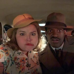 B.K. Cannon Instagram - Good times in the car! Shout out to @jordanechristie for learning how to drive this bad boy! #BehindtheScenes #WhyWomenKill