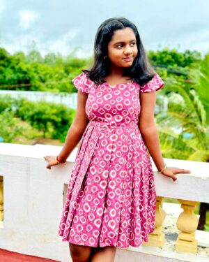 Baby Kaavya Instagram - “Life is simple. It’s just not easy.”
👗@fashionfeathers_f2
📸@aadhirai_soundararajan 
.
.
#kaavya #kaavyahoney #narmadha #mahanathi #vijaytv #serial #instakid #celeb #dress #rainyday #shootday #fun #happyme #lovely #artist #model #like #followforfollowback