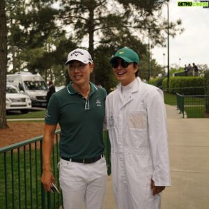 Bae Yong-jun Instagram - #Augusta #Par3Contest @SangMoon_Bae