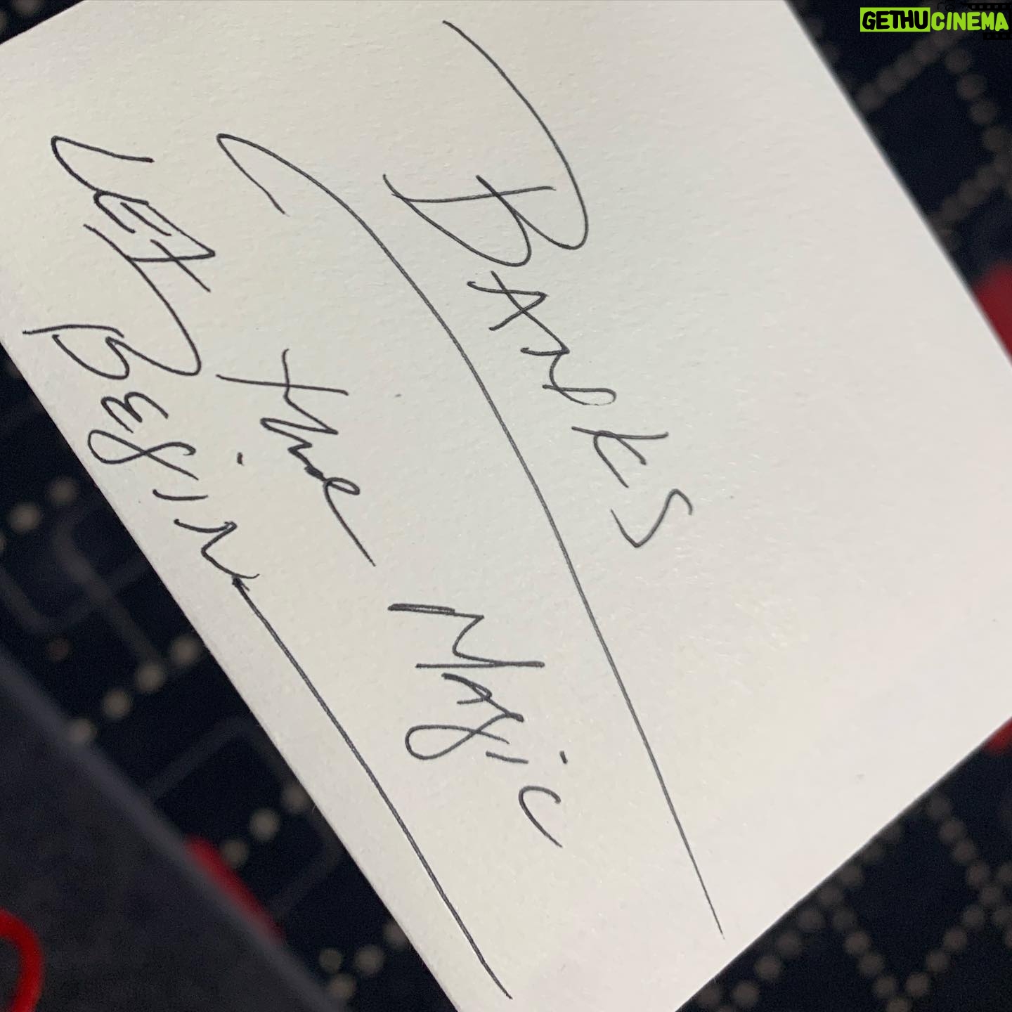 Banks Repeta - 19.2K Likes - My note from Anthony Hopkins. Best screen grandfather ever! Let the magic begin. #anthonyhopkins #armageddontime #film #moviemaking #flushing meadows #newyork