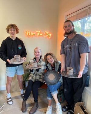 Banks Repeta Instagram - Tried pottery for the first time @morethanclay .  Thanks Aunt Ann for our new tradition.  #pottery #christmas #familytime
