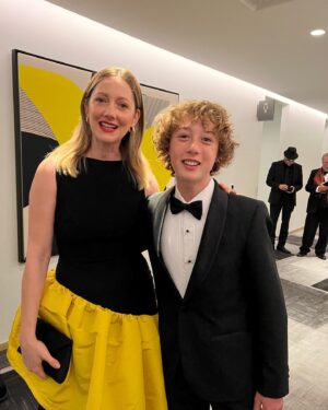 Banks Repeta Instagram - I bumped on to my other film mom from Uncle Frank.  The fabulous Judy Greer.  #criticschoiceawards #actor #fun #tux