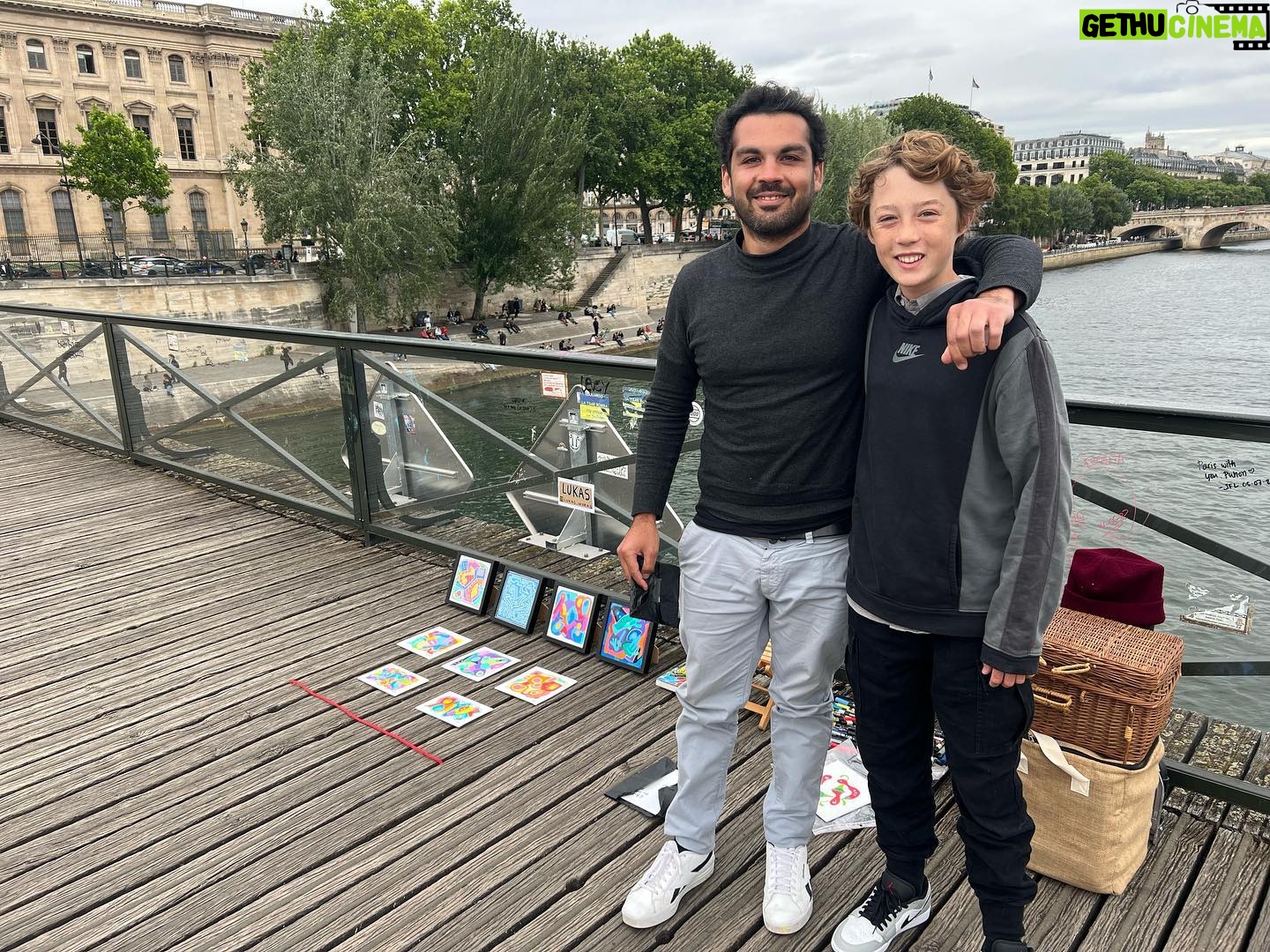 Banks Repeta - 10.2K Likes - There’s nothing like meeting a fellow artist in Paris. @lukas.works #paris #art #louvres #siene #love