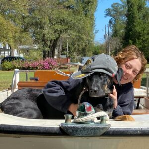 Banks Repeta Instagram - Me and Birdy. #boyandhisdog #gooddog #waterlife #coastalnc #islandtime #mybackyard #outdoors #boating #saltlife