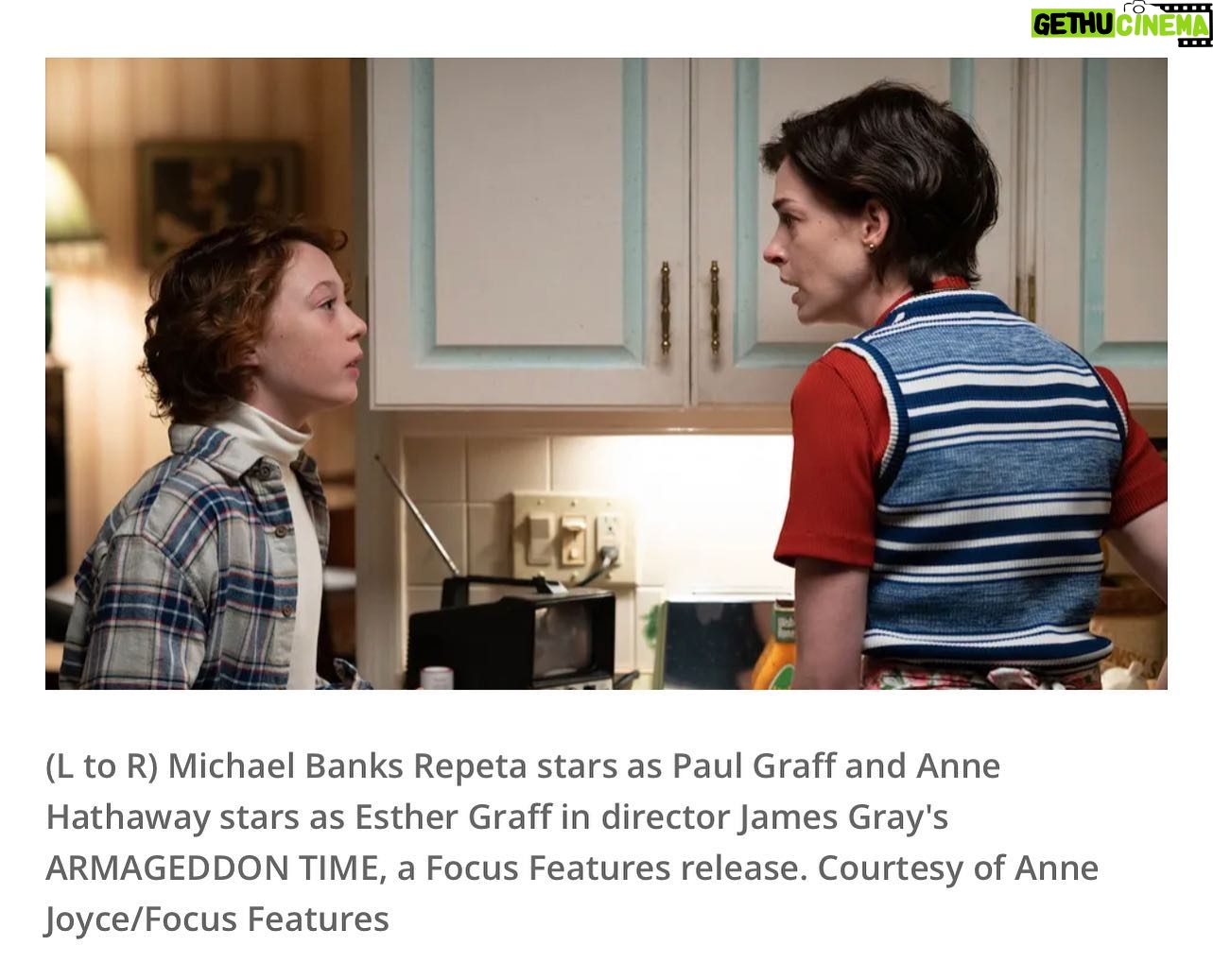 Banks Repeta - 22.5K Likes - Me and Annie on the set of Armageddon Time. #armageddontime #focusfeatures #annehathaway #banksrepeta #film #jamesgray #a3artistsagency #stwtalent #gotothemovies