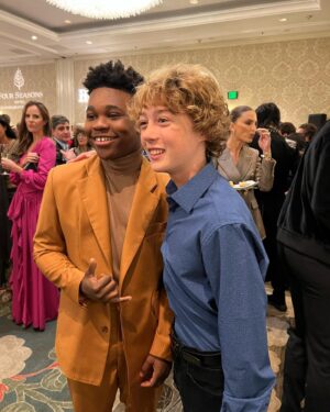 Banks Repeta Instagram - Another Jaylin!  Me and Jaylin Hall from Till.  My co star on Armageddon Time is also named Jaylin.  #bafta #jaylinhall #armageddontime #till #focusfeatures #party #actor #baftateaparty
