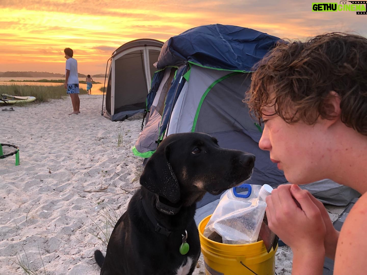 Banks Repeta - 25K Likes - Full moon camp out on the island with friends. #mydog #camping #gooddog #nature #beach #fun #mansbestfriend #catahoulamix #sleepingunderthestars