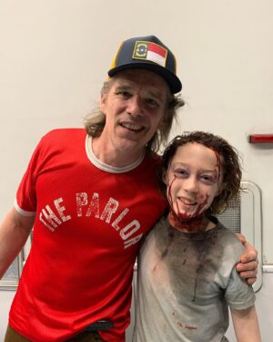 Banks Repeta Instagram - Me and Ethan Hawke on the set of Black Phone.  #blackphone #theblackphone #blackphonemovie #ethanhawke #banksrepeta #sknabz #wilmingtonfilm #filmnc