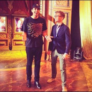 Barrett Foa Instagram - Unearthed this delicious pic of Nick Cordero at the 2014 Tony Awards when he was nominated for Best Featured Actor in a Musical for BULLETS OVER BROADWAY.  I was the on-air backstage host and social media correspondent that year and after our interview I asked if we could do an impromptu tap dance together which I wish I had video of. On Jan 15, 2020, I was lucky enough to see Nick shine as Dennis on opening night of ROCK OF AGES in Hollywood. Nick passed away on July 5, 2020 from COVID-19 complications. He was 364 days younger than me. It’s a short ride. Be kind. Rest In Peace. 

#tonyawards #cbs #broadway #broadwaymusical #bluebloods #ncisla #tapdance #bulletsoverbroadway #covid19 #rip #nickcordero
