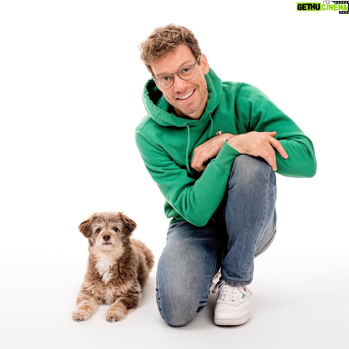 Barrett Foa - 5K Likes - Scotch wanted her picture took for her 12th birthday and brought her dad along. 🐶👨🏼We’re gonna be in a book! All photos by @charlienunnphotography benefiting the incredible dog rescue, @wagsandwalks #adoptdontshop